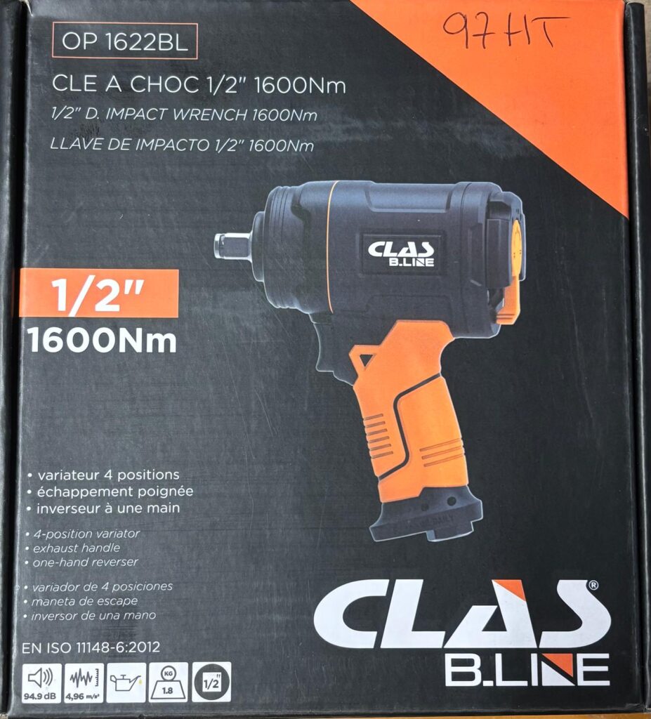 Clé à chocs 1/2" – 1600 Nm